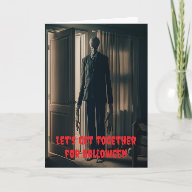 Let's get together for Halloween. Card (Front)