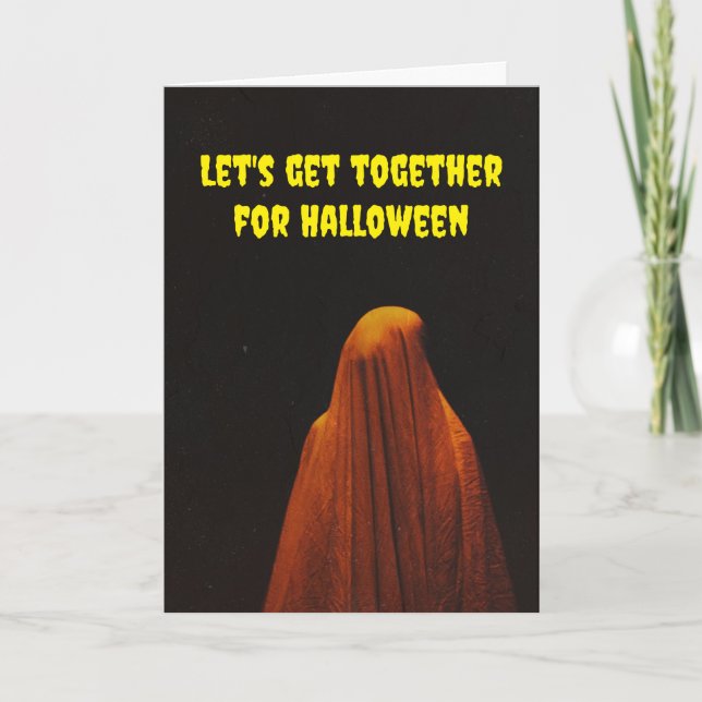 Let's get together for Halloween. Card (Front)