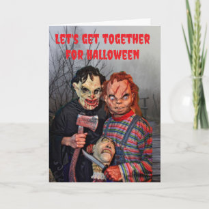 Let's get together for Halloween. Card