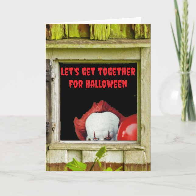 Let's get together for Halloween. Card (Front)