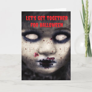 Let's get together for Halloween. Card