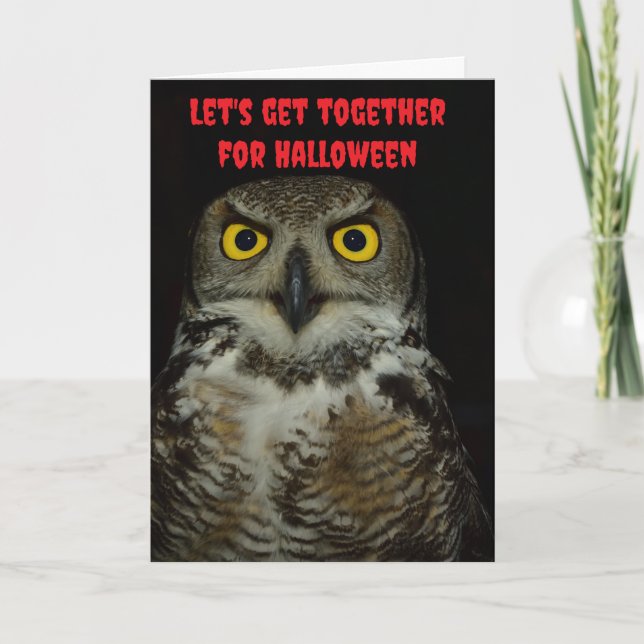 Let's get together for Halloween. Card (Front)