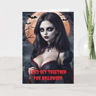 Let's get together for Halloween. Card
