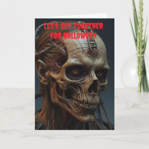 Let's get together for Halloween. Card