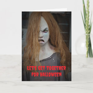 Let's get together for Halloween. Card