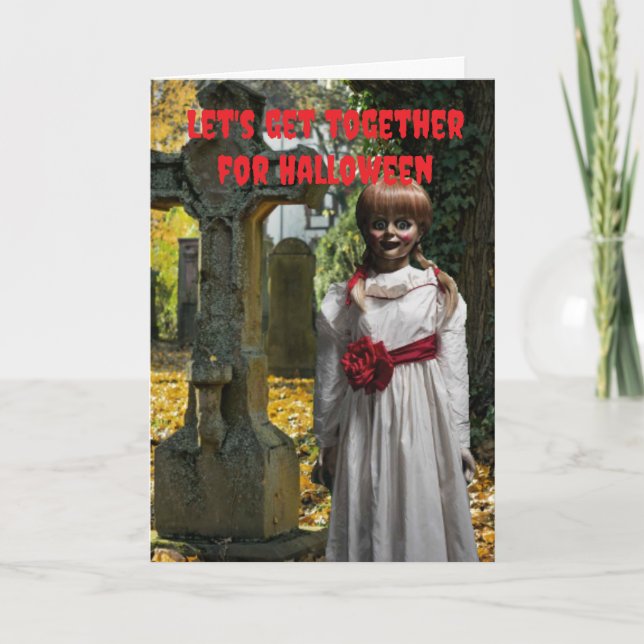 Let's get together for Halloween. Card (Front)