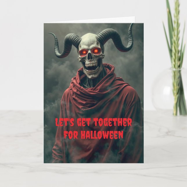 Let's get together for Halloween. Card (Front)