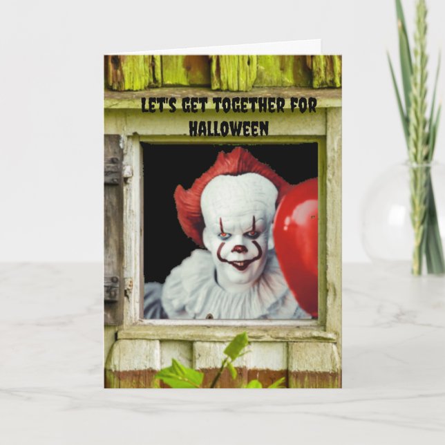 Let's get together for Halloween. Card (Front)
