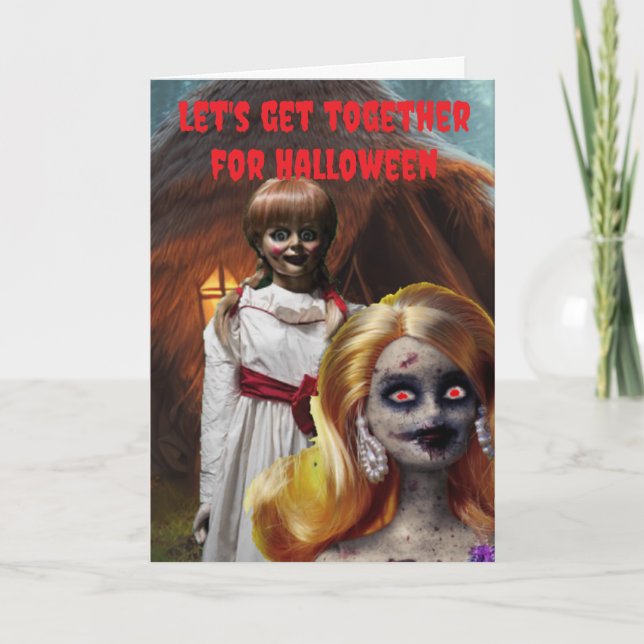 Let's get together for Halloween. Card (Front)
