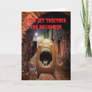Let's get together for Halloween. Card