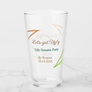 Let's get ugly Christmas ugly sweater Partyorange  Glass