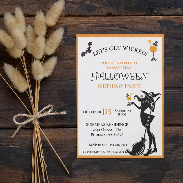Let's Get Wicked Witch Halloween Birthday Party Invitation (Creator Uploaded)
