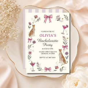 Let's Get Wild Cheetah Bachelorette Party Invitation