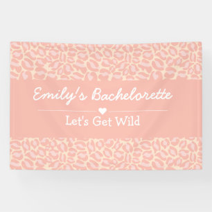 Let's get Wild Fun Cheetah Pink Bachelorette Party Banner