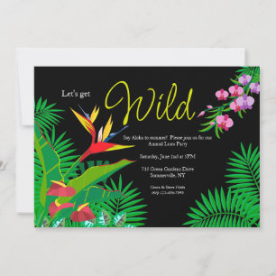 Let's Get Wild Invitation