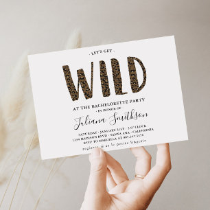 Let's Get Wild Leopard Bachelorette party Invitation