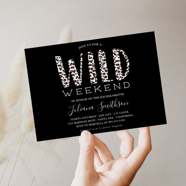 Let's Get Wild Leopard Bachelorette Weekend Invitation (Creator Uploaded)