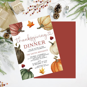 Let's Give Thanks Invite   Pumpkin Thanksgiving