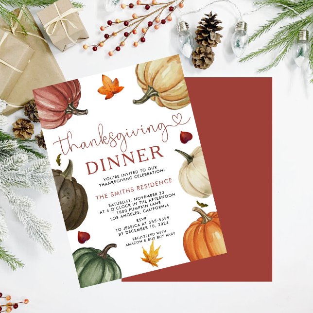 Let's Give Thanks Invite | Pumpkin Thanksgiving (Creator Uploaded)