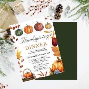 Let's Give Thanks Invite Pumpkin Thanksgiving