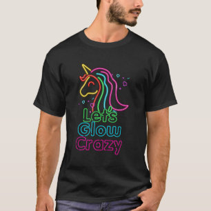 Let'S Glow Crazy Glow Py Unicorn T-Shirt