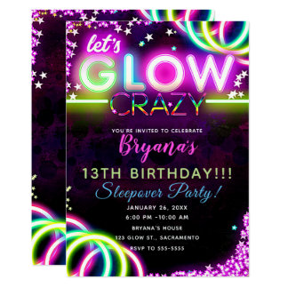 Blacklight Invitations & Announcements | Zazzle.com.au