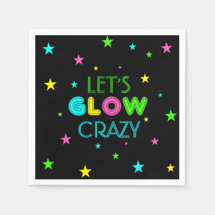 Let's Glow Crazy Party Napkins