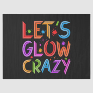 Lets Glow Crazy Party Retro Neon 80s Rave Colour Tissue Paper