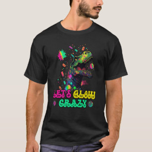 Let's Glow Crazy Rex Dinosaur Groovy Costume Glow T-Shirt