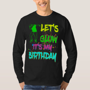 Let's Glow Party Its My Birthday Dabbing Kid Party T-Shirt
