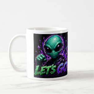 Let's Go Alien Emote Coffee Mug