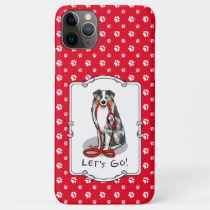 Let's Go! Australian Shepherd (blue merle tan/w 1) iPhone 11 Pro Max Case