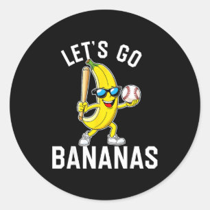 Let's go banana classic round sticker