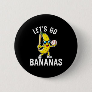 Let's go banana long sleeve 6 cm round badge