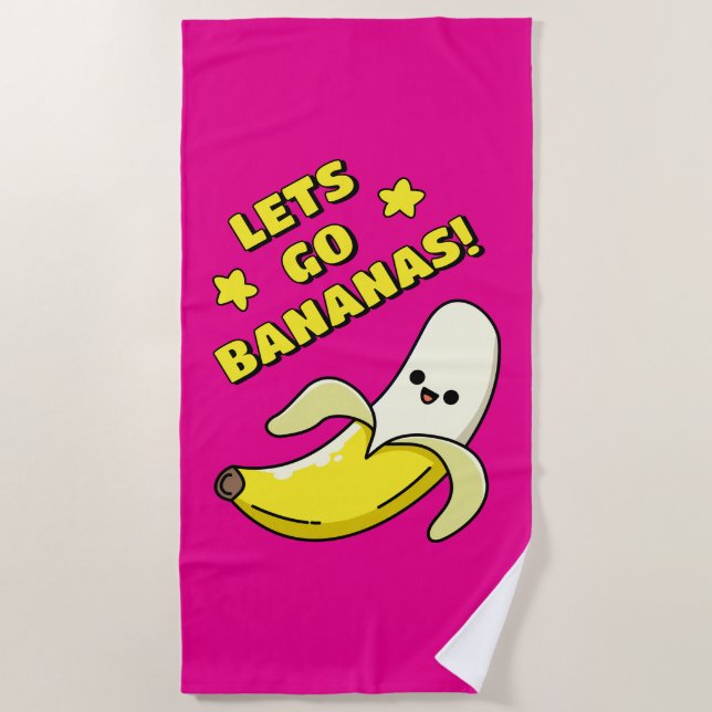 Lets Go Bananas! Beach Towel (Front)