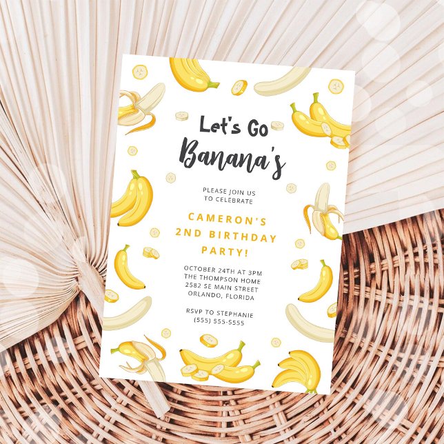Let's Go Bananas Birthday Invitation (Creator Uploaded)