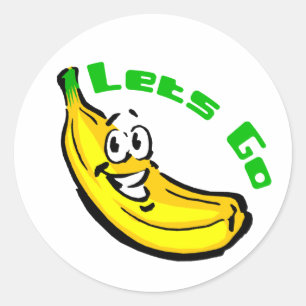 Lets Go Bananas Classic Round Sticker