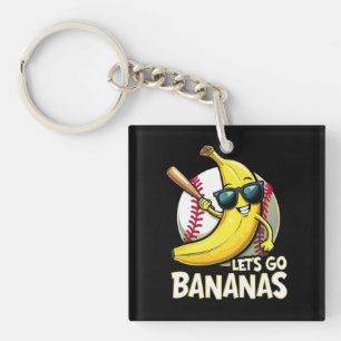 Let's Go Bananas Funny Banana Lover Key Ring