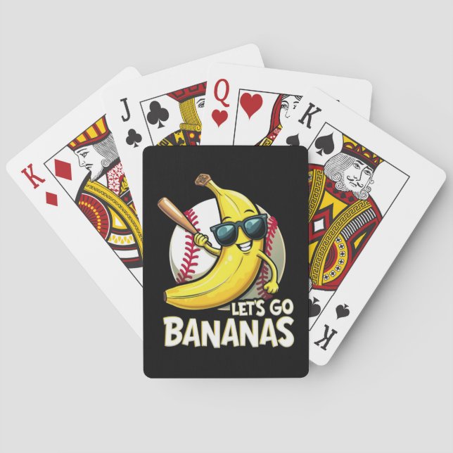 Let's Go Bananas Funny Banana Lover Playing Cards (Back)