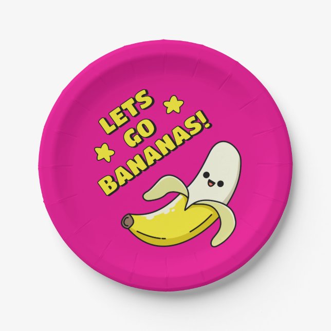 Lets Go Bananas! Paper Plate (Front)