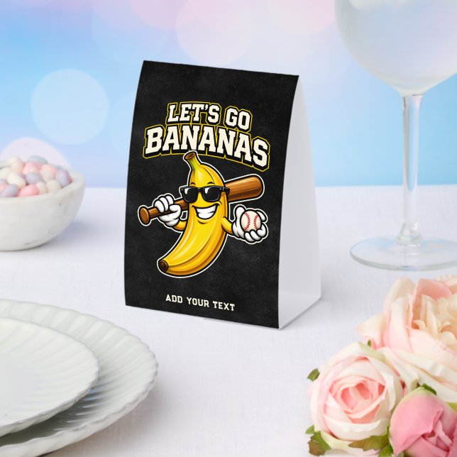 Lets Go Bananas Retro Baseball Banana Funny (Insitu(Wedding))