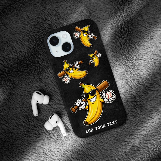 Lets Go Bananas Retro Baseball Banana Funny Case-Mate iPhone Case (Creator Uploaded)