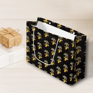 Lets Go Bananas Retro Baseball Banana Funny Large Gift Bag