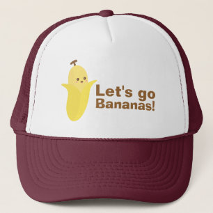 Let's go Bananas with this cute and happy banana Trucker Hat