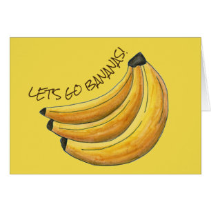 Let's Go Bananas Yellow Banana Fruit Bunch Foodie
