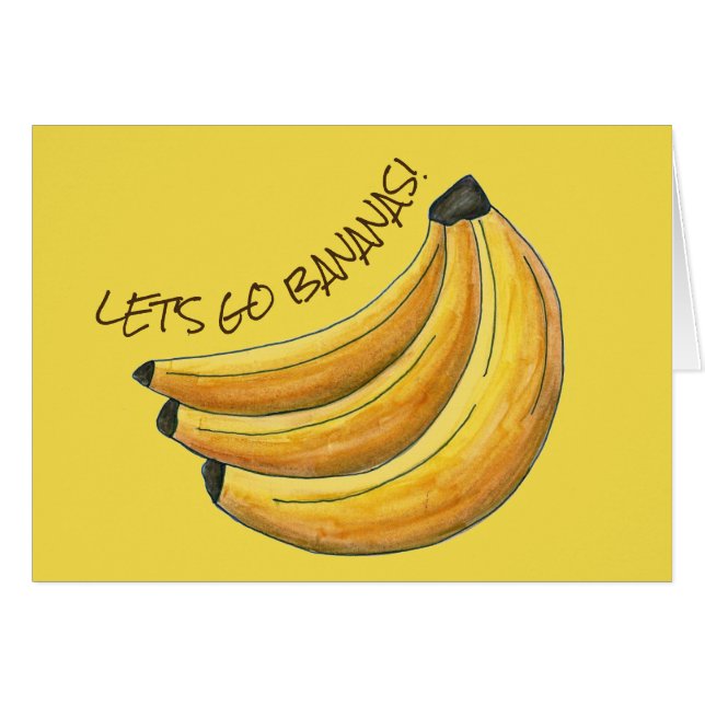 Let's Go Bananas Yellow Banana Fruit Bunch Foodie (Front Horizontal)