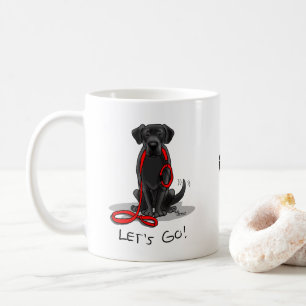 Let's Go! Black Labrador Retriever - Cute Dog Coffee Mug