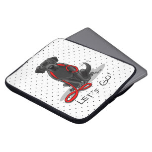 Let's Go! Black Labrador Retriever - Cute Dog Laptop Sleeve