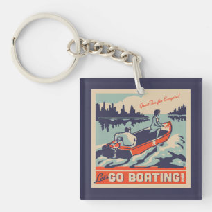 Let's Go Boating Key Ring