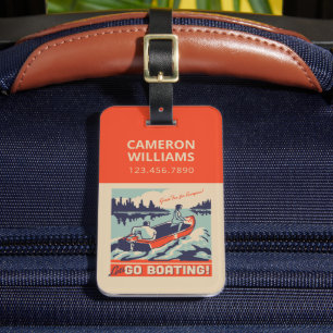 Let's Go Boating Luggage Tag